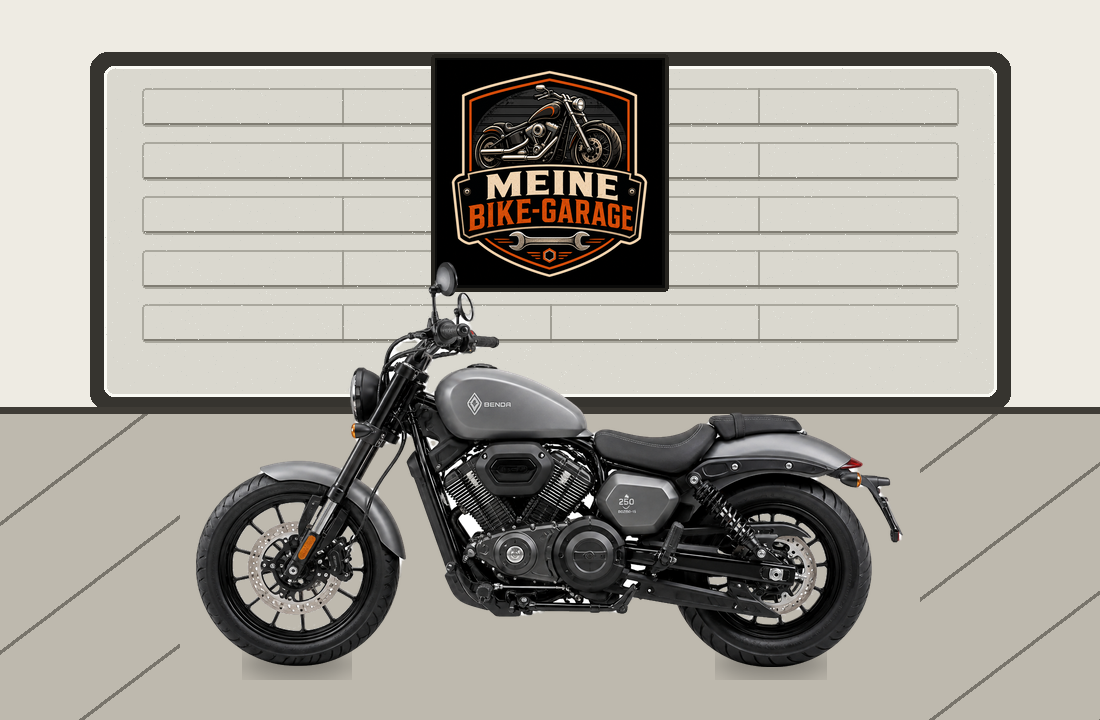 Motorradillustration für Benda Chinchilla 250