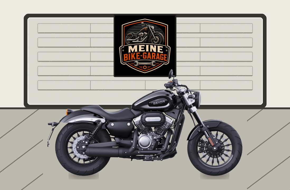 Motorradillustration für Benda Chinchilla 350 CVT