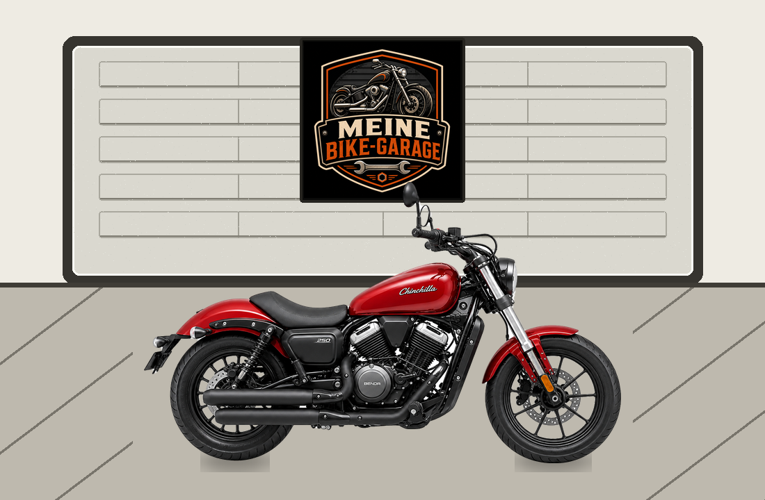 Motorradillustration für Benda Graystone 250