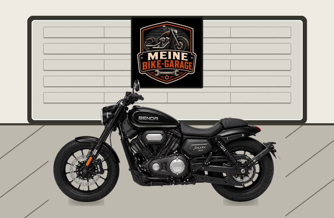 Motorradillustration für Benda Jinjira 500