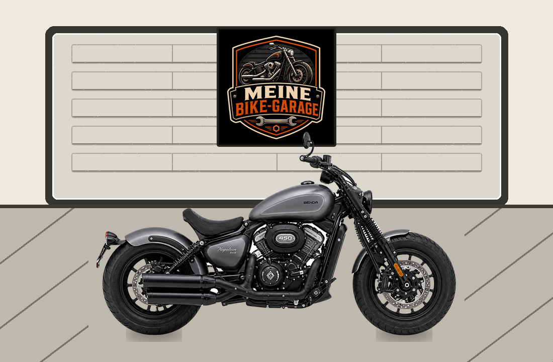 Motorradillustration für Benda Napoleon 450