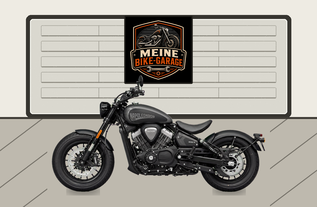 Motorradillustration für Benda Napoleonbob 450