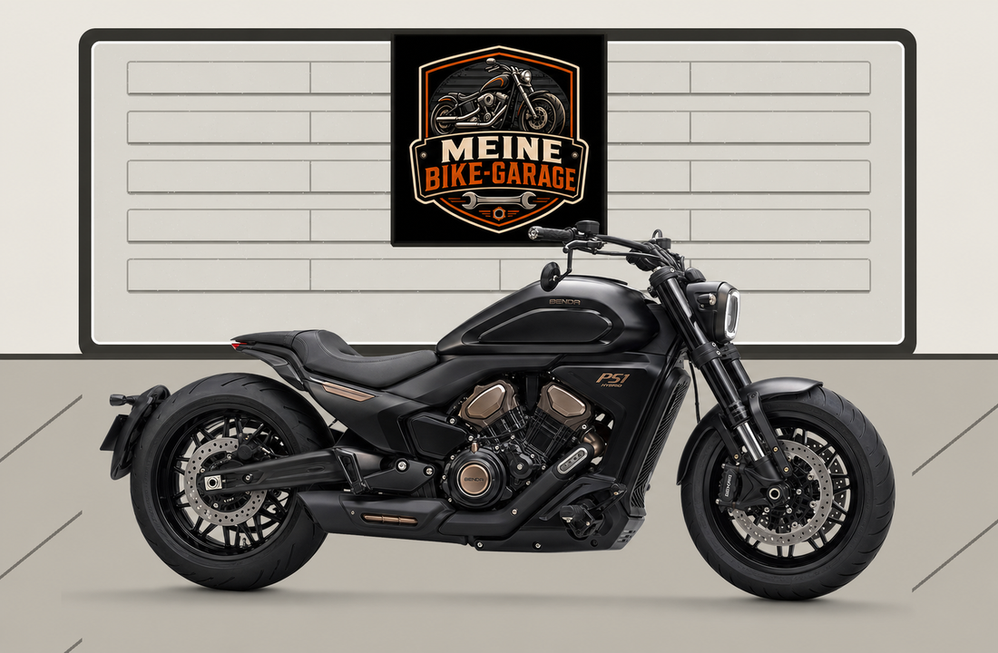 Motorradillustration für Benda P51 Hybrid