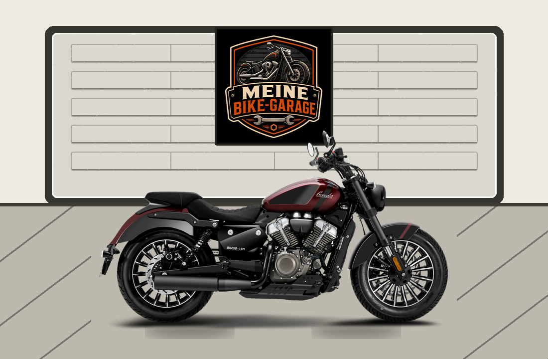 Motorradillustration für Benda Rock 250 CVT