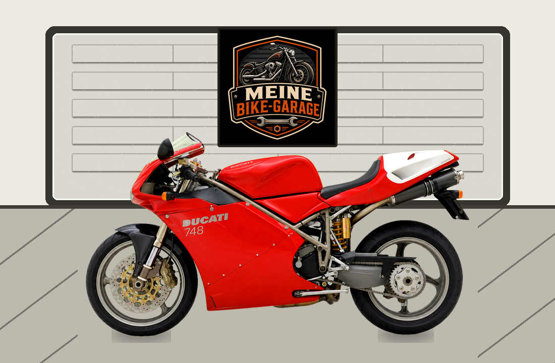 Motorradillustration für Ducati 748