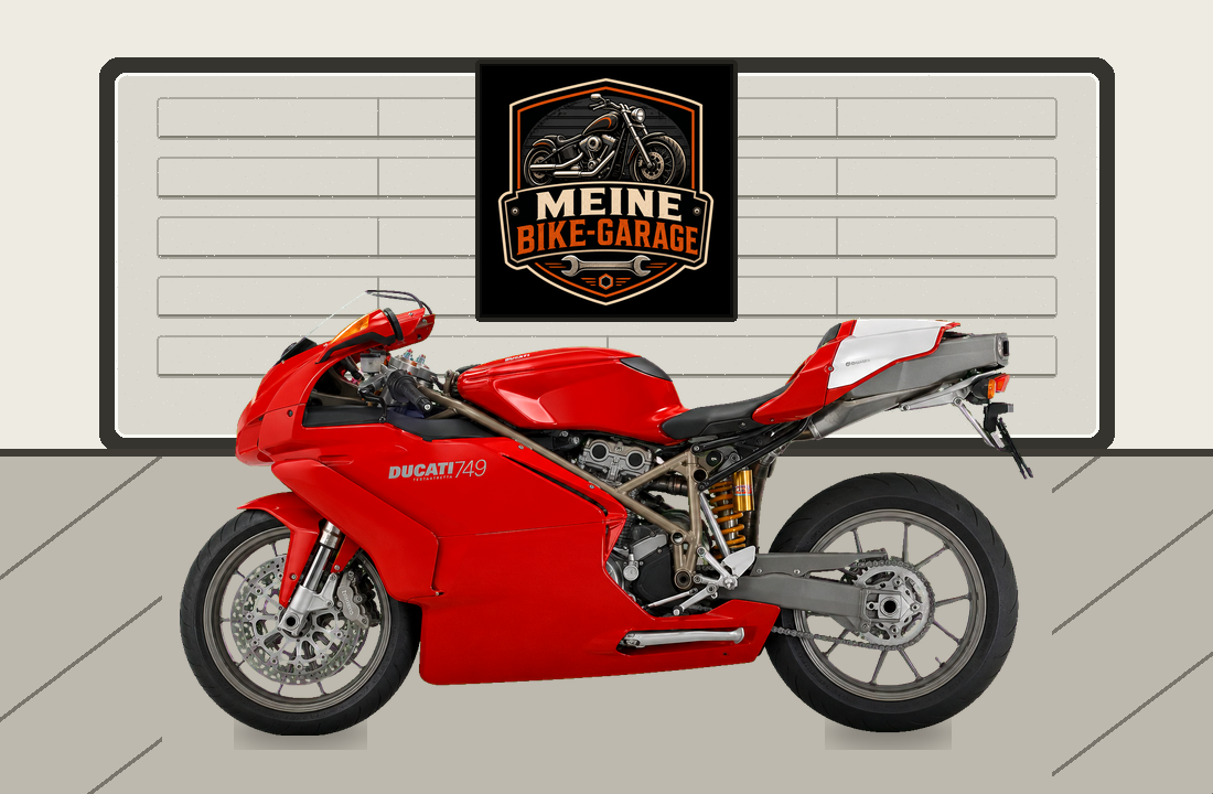 Motorradillustration für Ducati 749