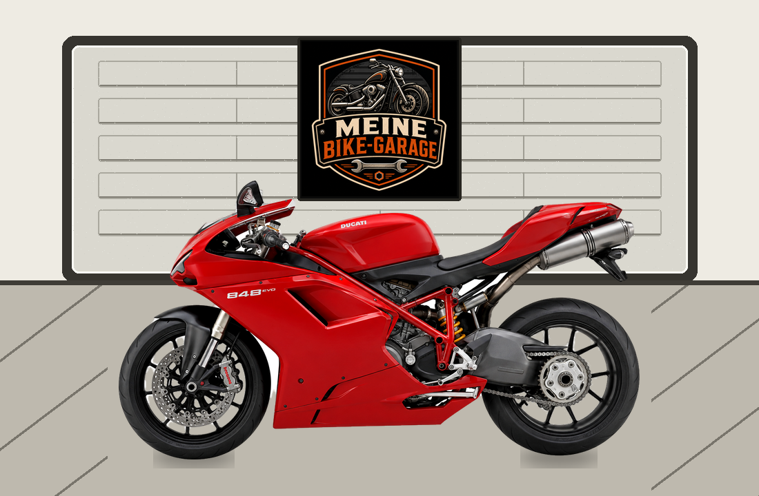 Motorradillustration für Ducati 848 EVO