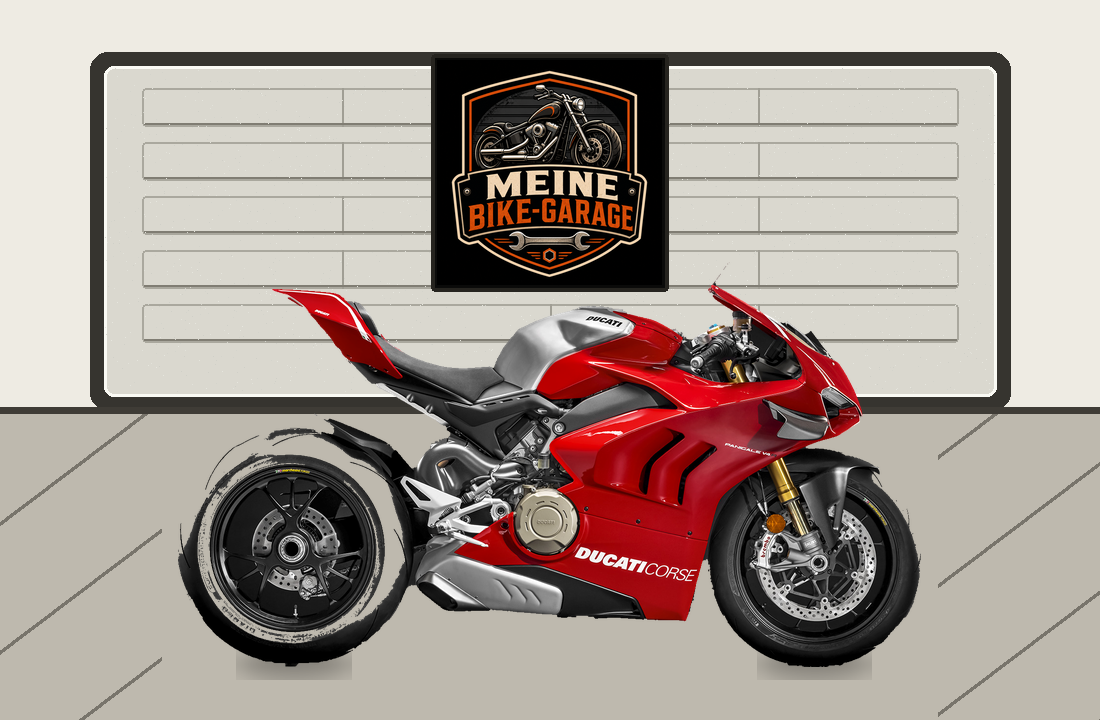 Motorradillustration für Ducati Panigale V4 R