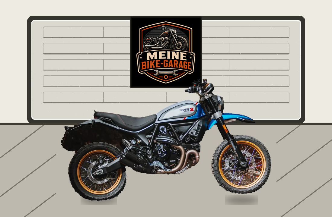 Motorradillustration für Ducati Scrambler Desert Sled