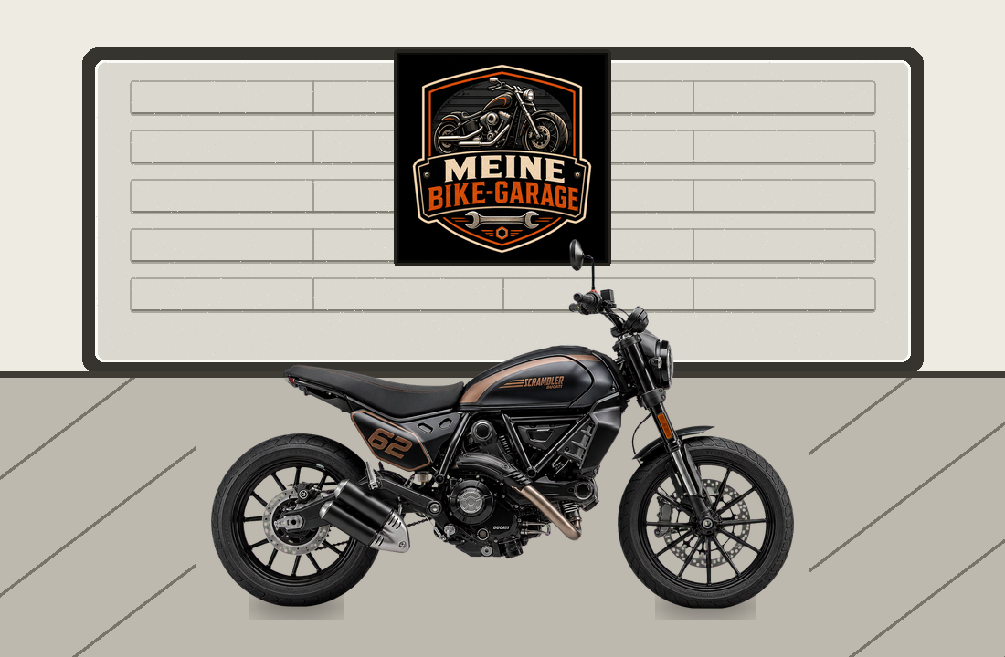 Motorradillustration für Ducati Scrambler Full Throttle