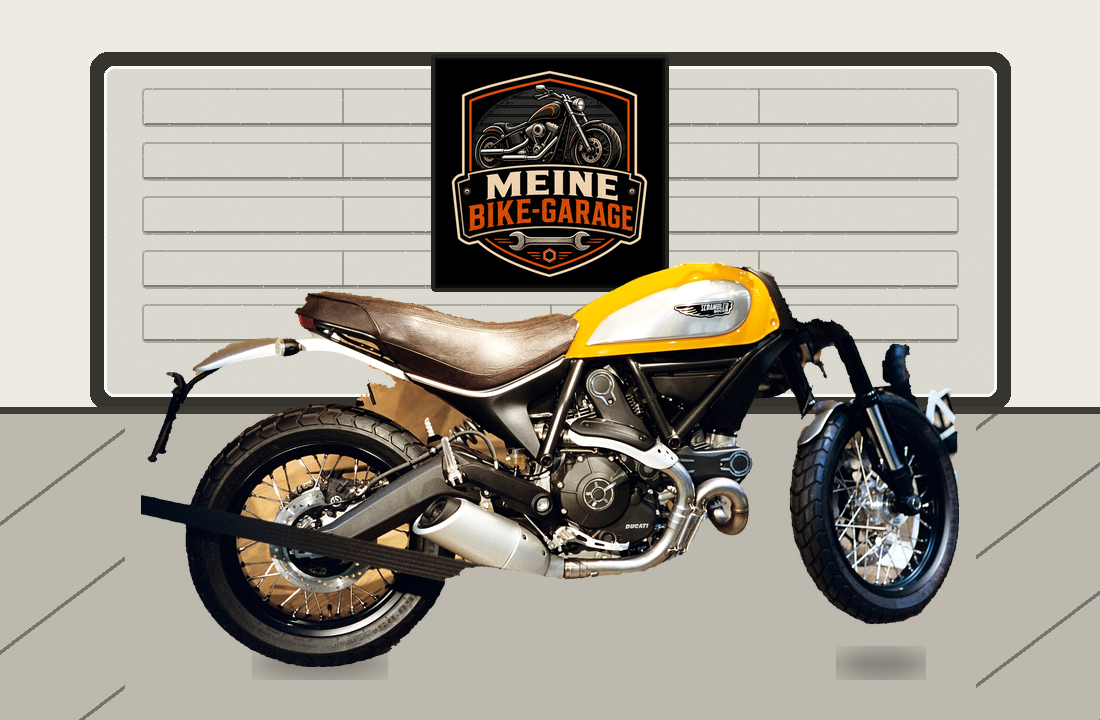 Motorradillustration für Ducati Scrambler Icon