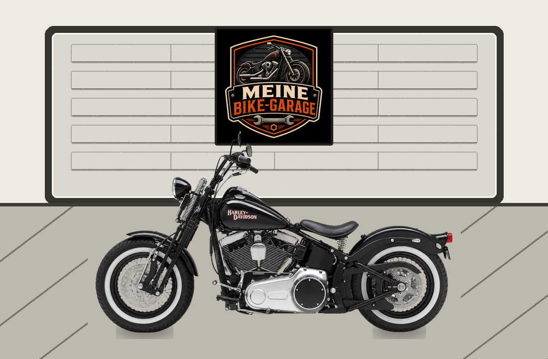 Motorradillustration für Harley-Davidson Cross Bones