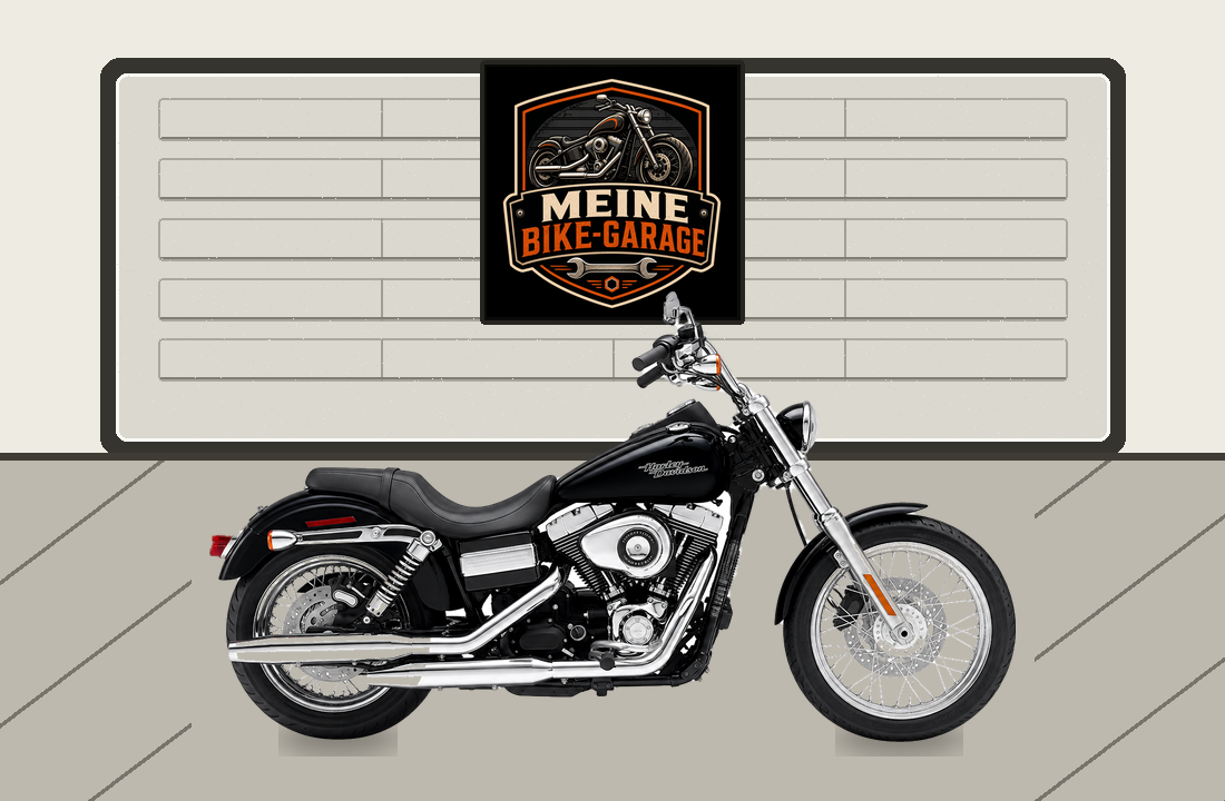 Motorradillustration für Harley-Davidson Dyna Super Glide Custom