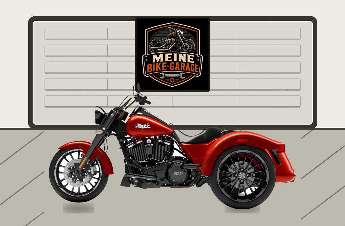 Motorradillustration für Harley-Davidson Freewheeler