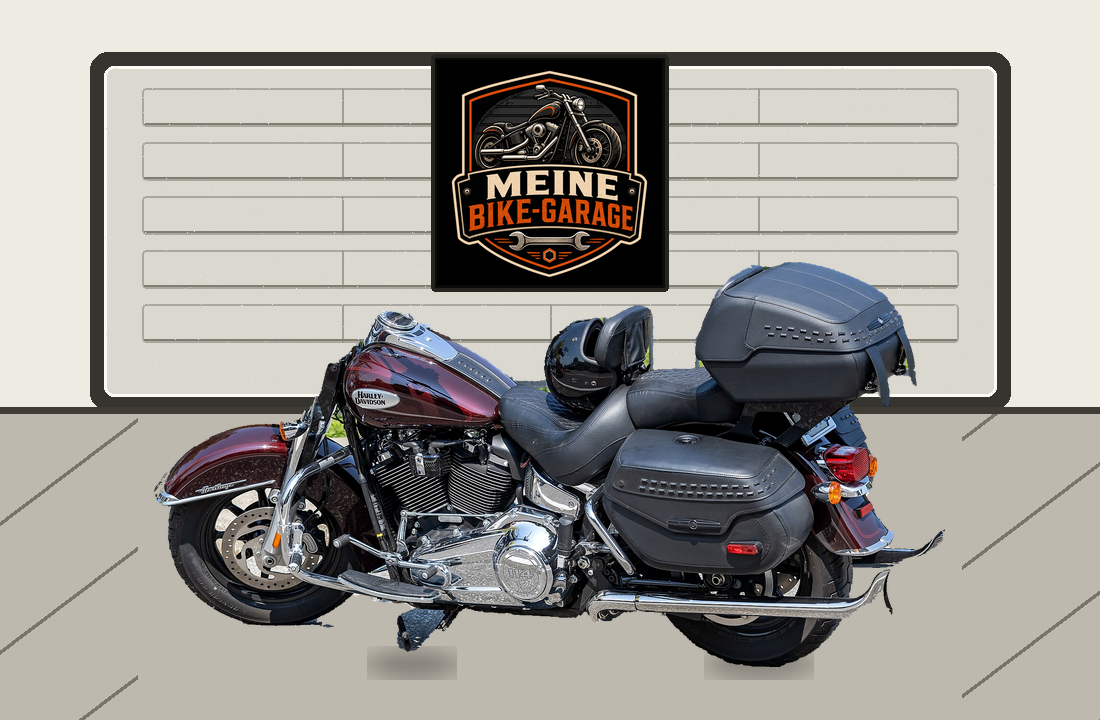 Motorradillustration für Harley-Davidson Heritage Classic