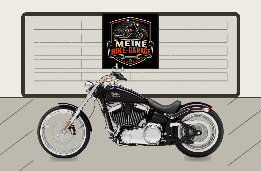 Motorradillustration für Harley-Davidson Rocker C