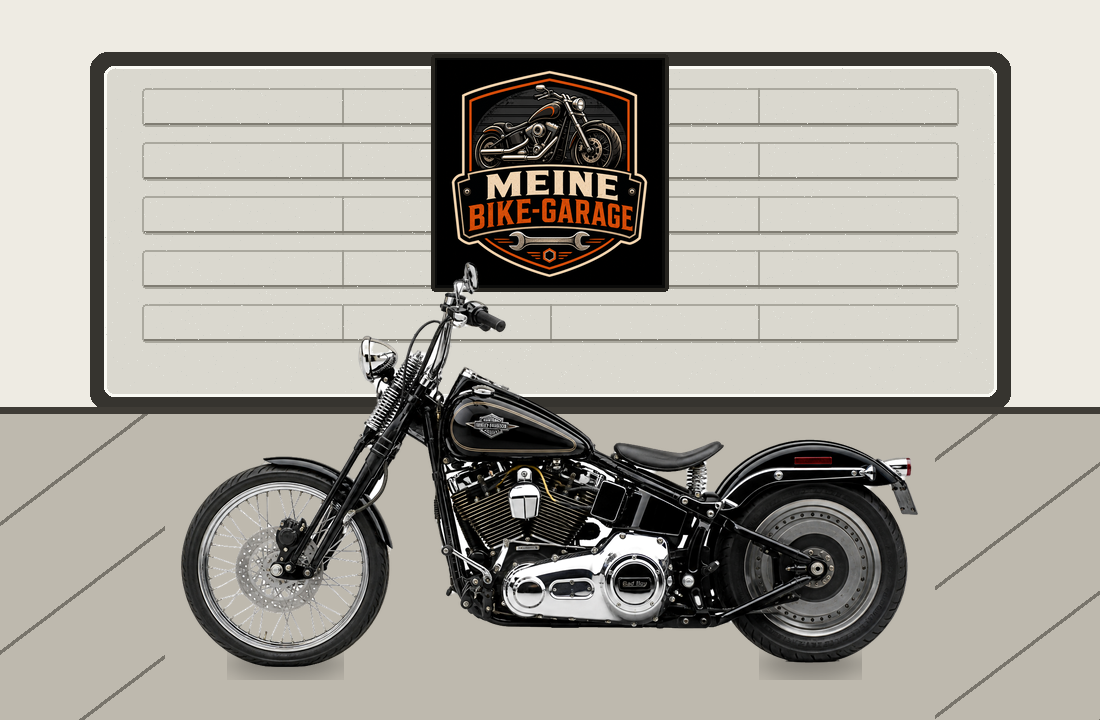 Motorradillustration für Harley-Davidson Softail Bad Boy