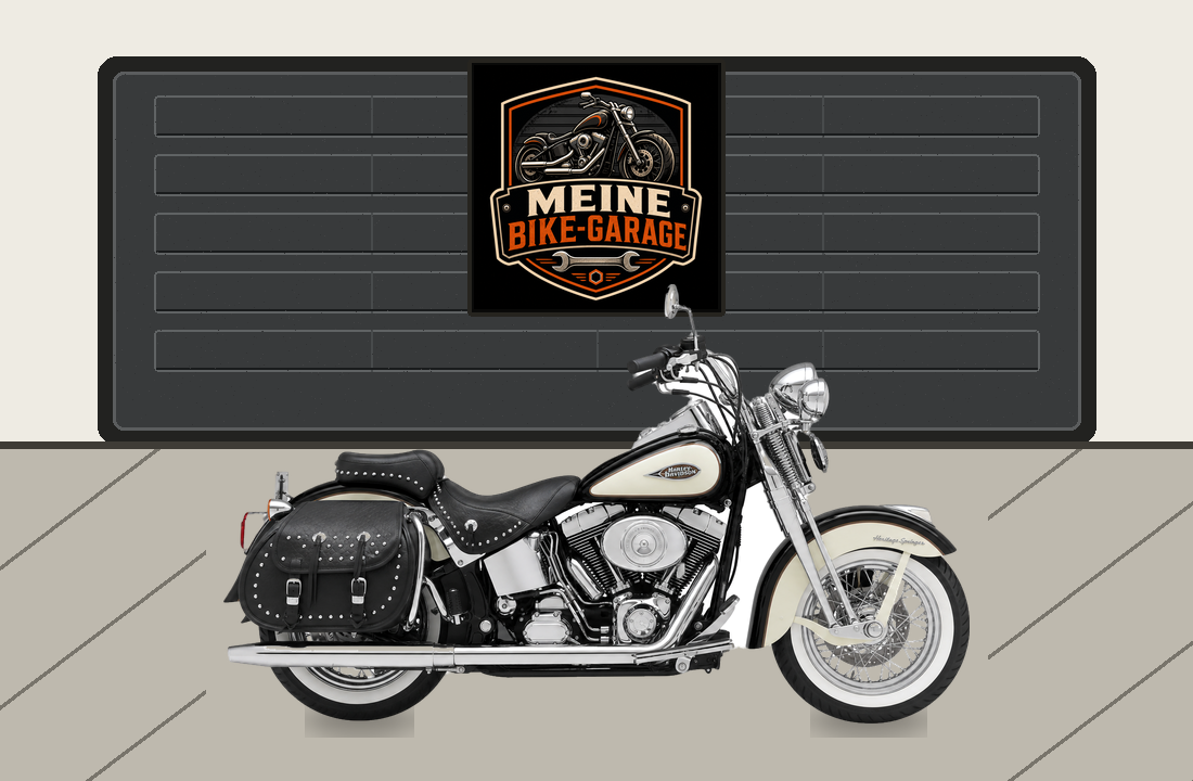 Motorradillustration für Harley-Davidson Softail Heritage Springer