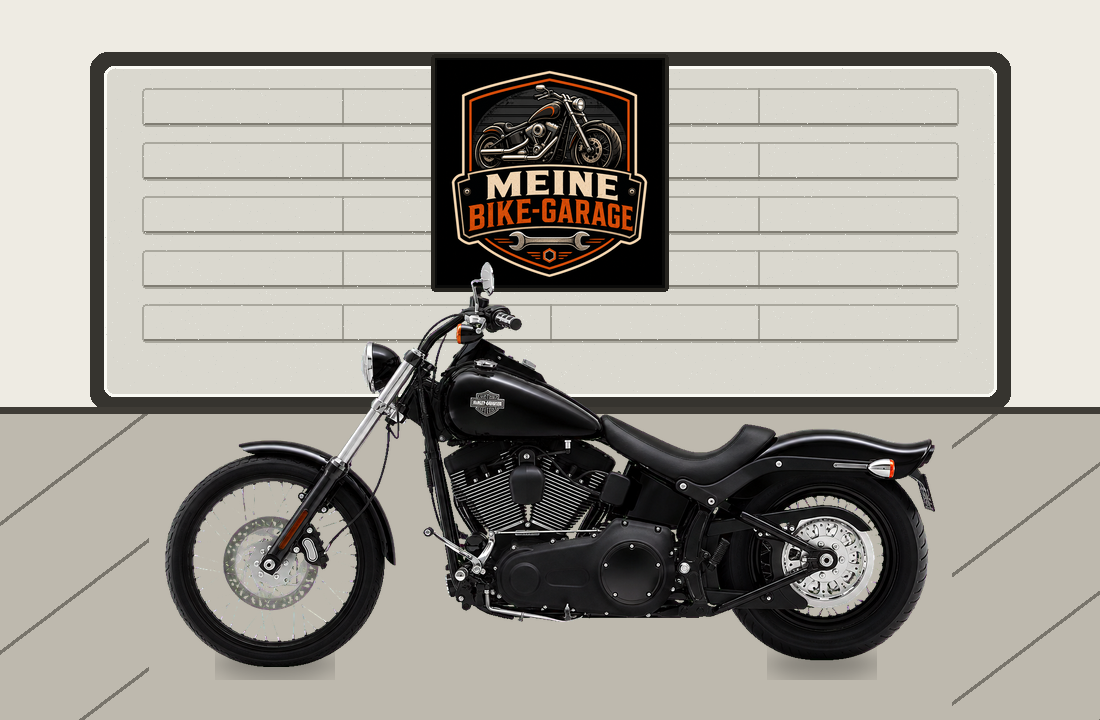 Motorradillustration für Harley-Davidson Softail Night Train