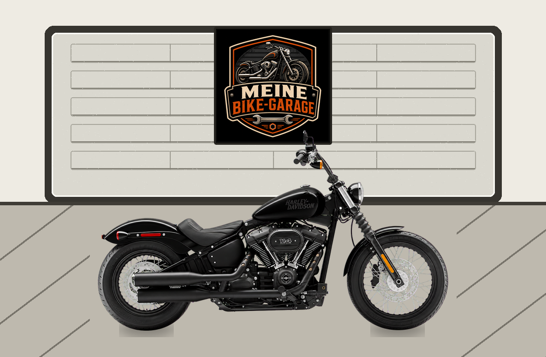 Motorradillustration für Harley-Davidson Softail Standard
