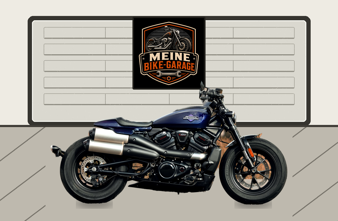Motorradillustration für Harley-Davidson Sportster 1200 Custom