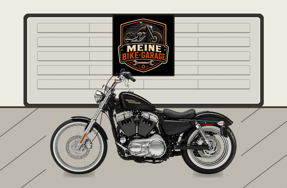 Motorradillustration für Harley-Davidson Sportster Seventy-Two