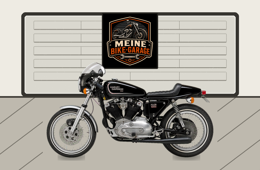 Motorradillustration für Harley-Davidson XLCR 1000 Cafe Racer