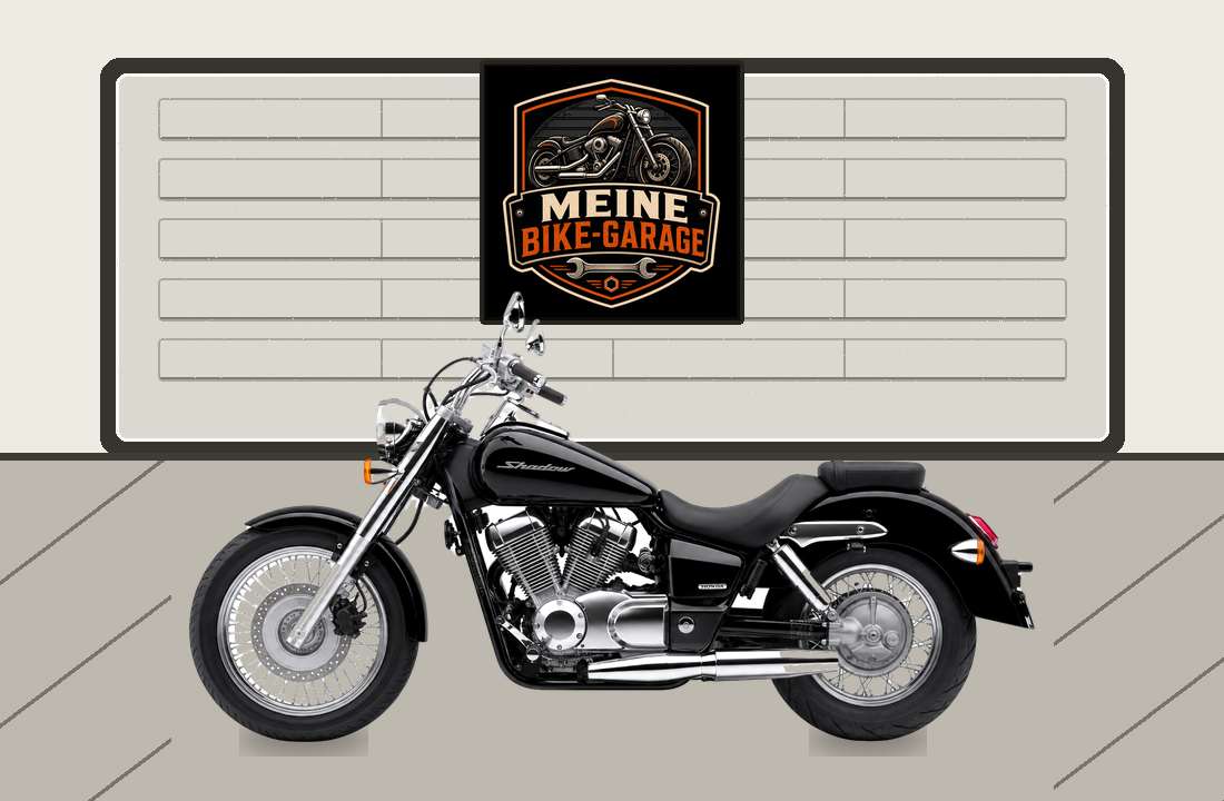 Motorradillustration für Honda Shadow VT750C