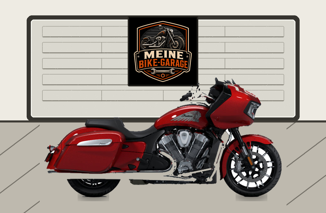Motorradillustration für Indian Challenger