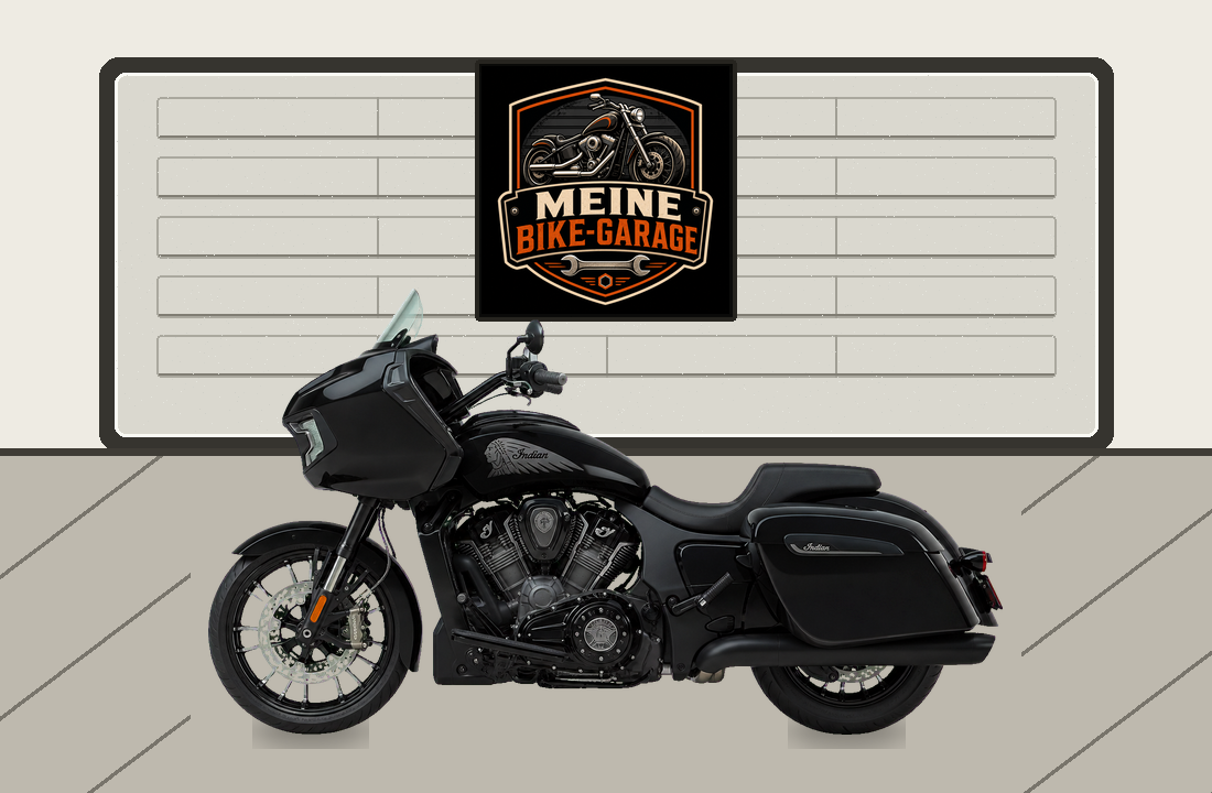 Motorradillustration für Indian Challenger Dark Horse