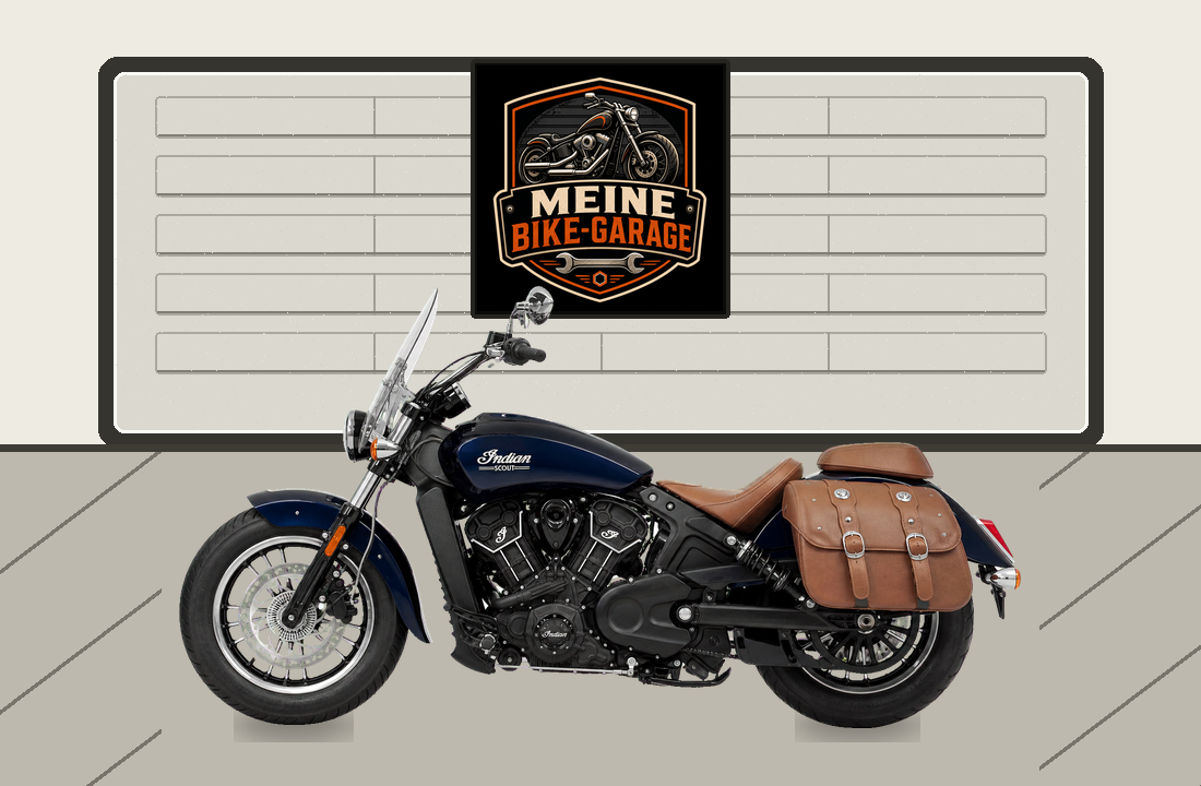Motorradillustration für Indian Scout