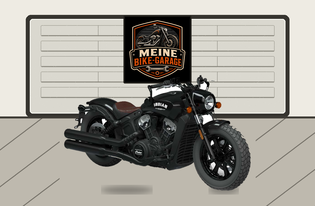 Motorradillustration für Indian Scout Bobber