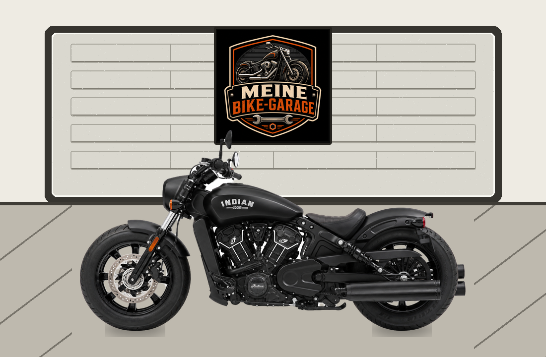 Motorradillustration für Indian Scout Bobber Sixty