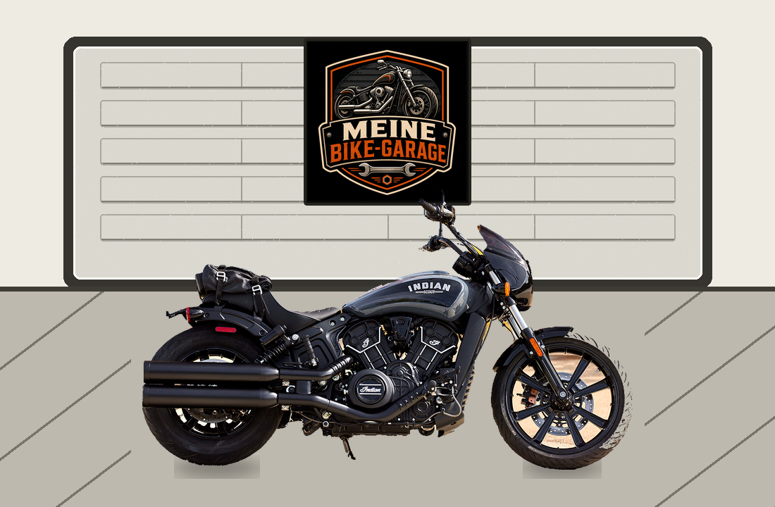 Motorradillustration für Indian Scout Rogue