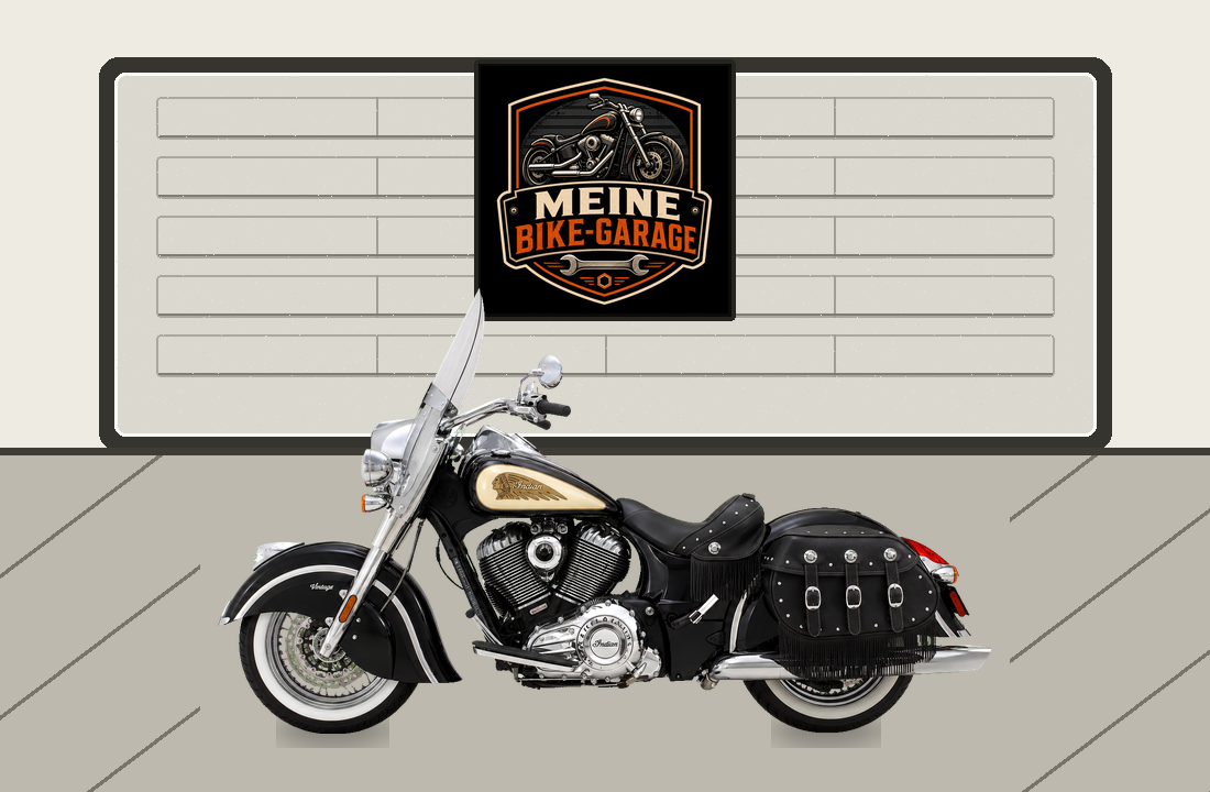Motorradillustration für Indian Vintage