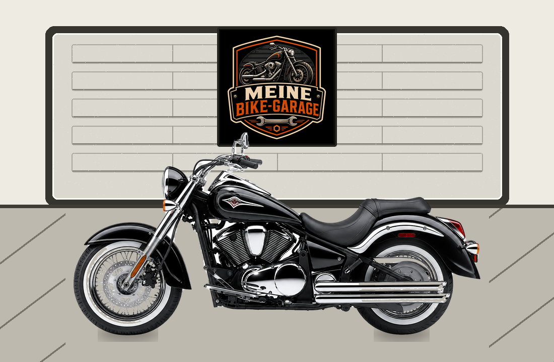 Motorradillustration für Kawasaki Vulcan 900 Classic