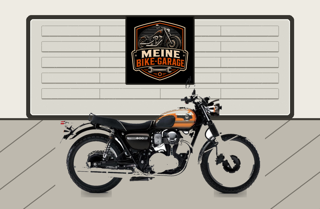 Motorradillustration für Kawasaki W800