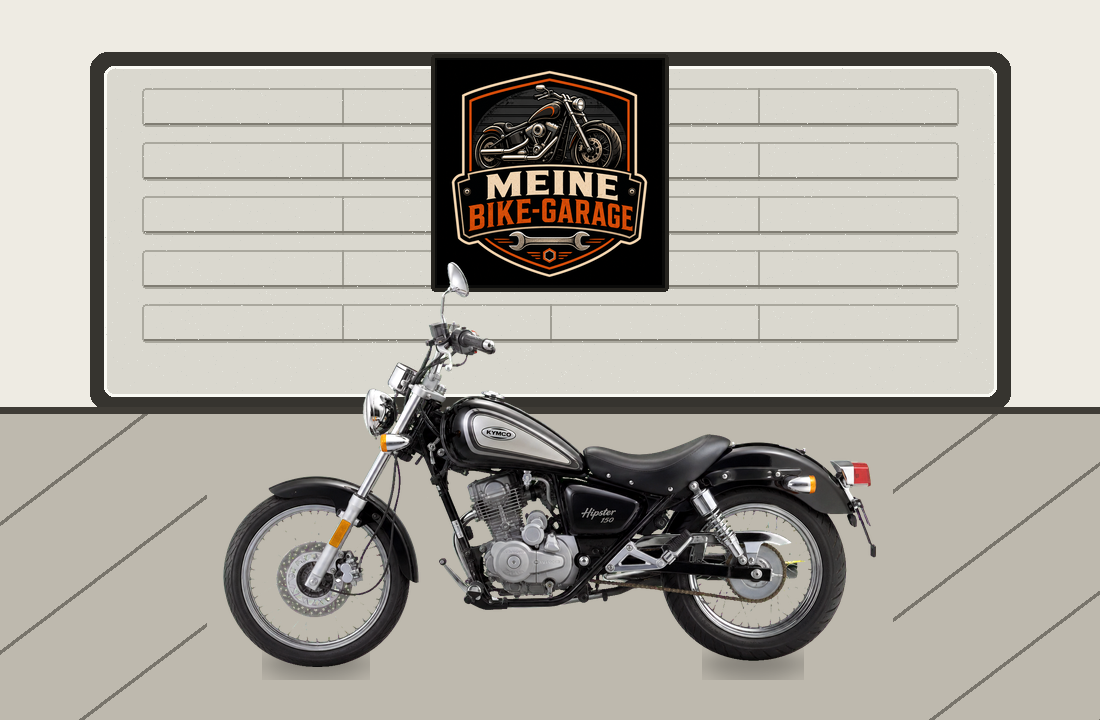 Motorradillustration für Kymco Hipster 150