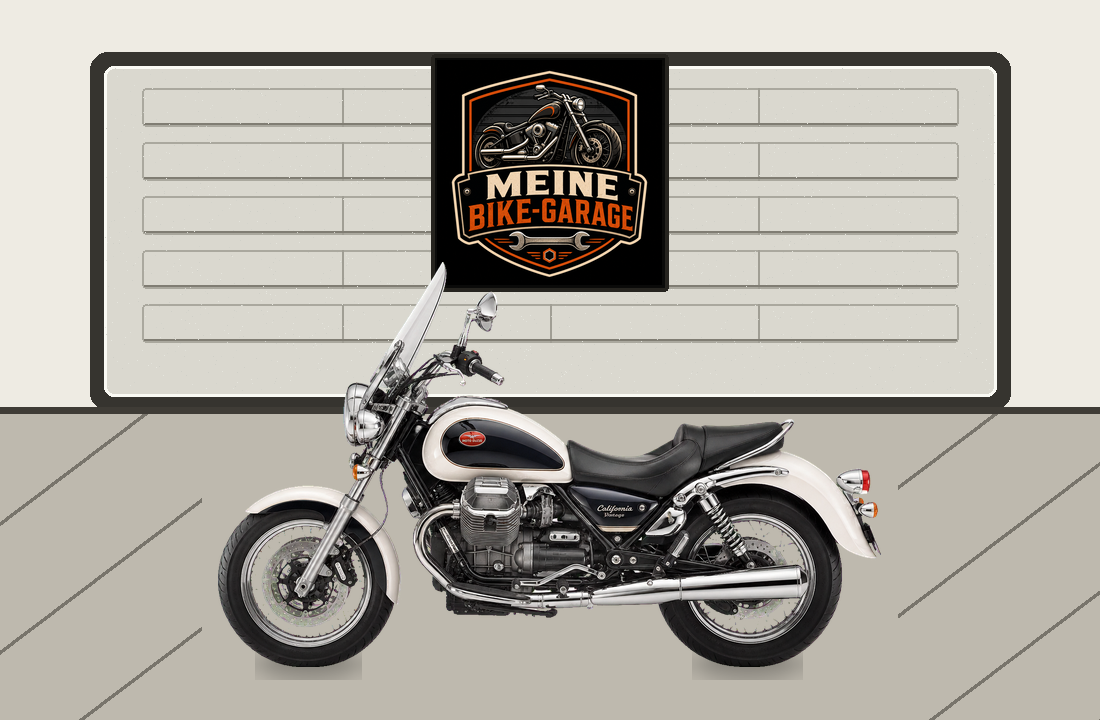 Motorradillustration für Moto Guzzi California Vintage
