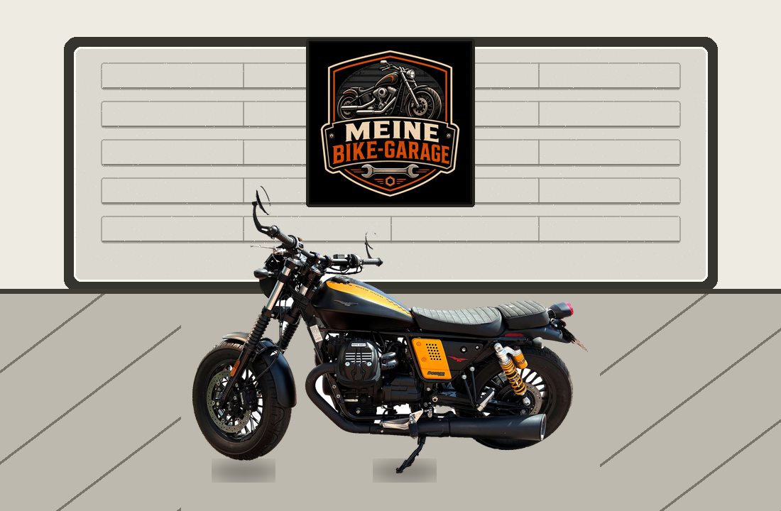 Motorradillustration für Moto Guzzi V9 Bobber