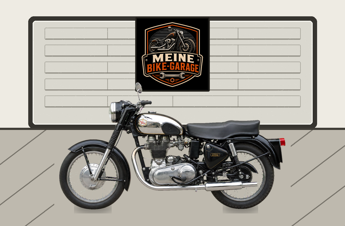 Motorradillustration für Royal Enfield Meteor Minor 500