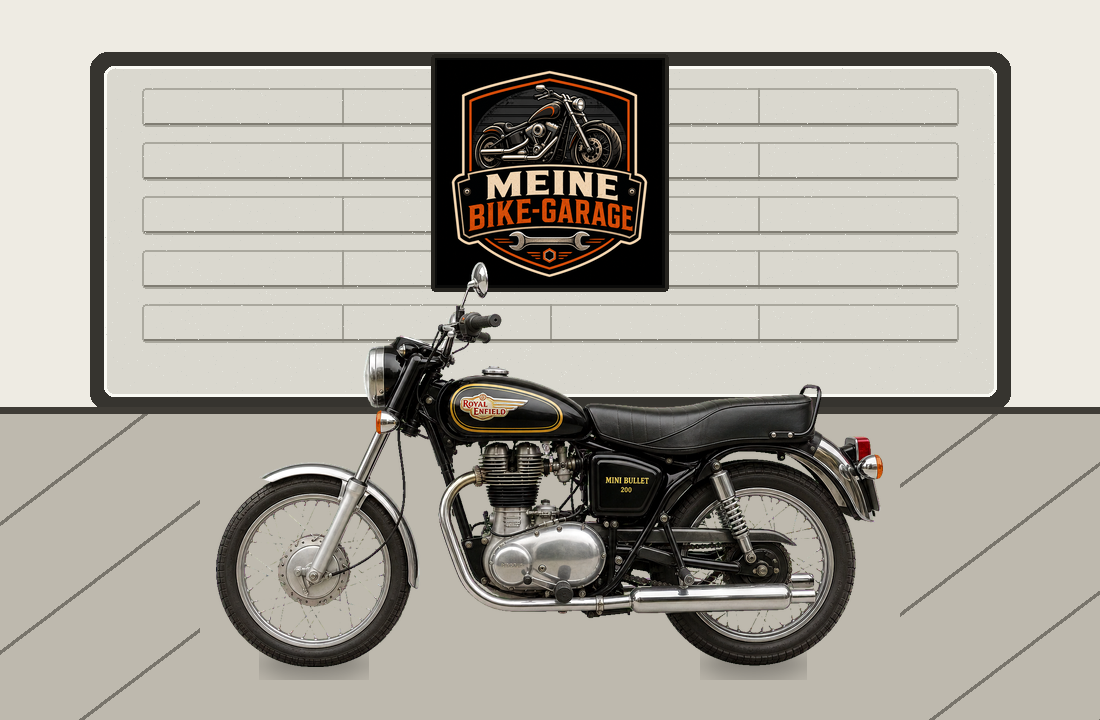 Motorradillustration für Royal Enfield Mini Bullet 200