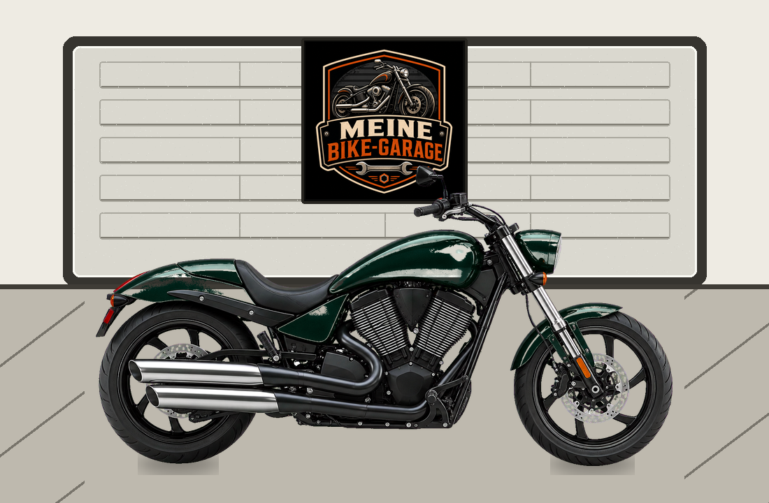 Motorradillustration für Victory Hammer